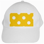 Polka Dots - White on Banana Yellow White Cap
