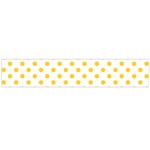 Polka Dots - Banana Yellow on White Flano Scarf (Large)