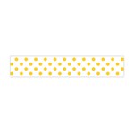Polka Dots - Banana Yellow on White Flano Scarf (Mini)