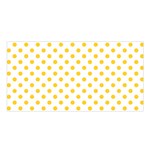 Polka Dots - Banana Yellow on White Satin Shawl
