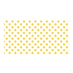 Polka Dots - Banana Yellow on White Satin Wrap
