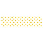 Polka Dots - Banana Yellow on White Satin Scarf (Oblong)