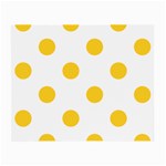Polka Dots - Banana Yellow on White Small Glasses Cloth (2 Sides)