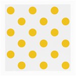 Polka Dots - Banana Yellow on White Medium Glasses Cloth (2 Sides)