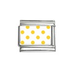 Polka Dots - Banana Yellow on White Italian Charm (9mm)