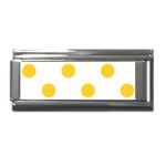 Polka Dots - Banana Yellow on White Superlink Italian Charm (9mm)