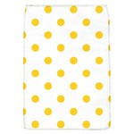 Polka Dots - Banana Yellow on White Removable Flap Cover (L)