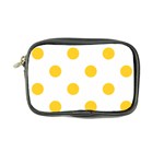 Polka Dots - Banana Yellow on White Coin Purse