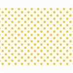 Polka Dots - Banana Yellow on White Collage 11  x 14 