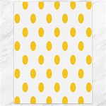 Polka Dots - Banana Yellow on White Canvas 18  x 24 