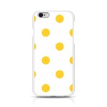 Polka Dots - Banana Yellow on White Apple iPhone 6/6S Silicone Case (Transparent)