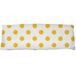 Polka Dots - Banana Yellow on White Body Pillow Case (Dakimakura) (One Side)