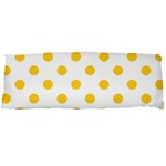 Polka Dots - Banana Yellow on White Body Pillow Case Dakimakura (Two Sides)