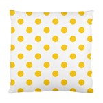 Polka Dots - Banana Yellow on White Standard Cushion Case (One Side)