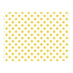 Polka Dots - Banana Yellow on White Double Sided Flano Blanket (Mini)