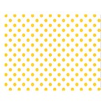 Polka Dots - Banana Yellow on White Double Sided Flano Blanket (Large)