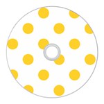 Polka Dots - Banana Yellow on White CD Wall Clock