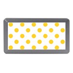 Polka Dots - Banana Yellow on White Memory Card Reader (Mini)