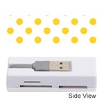 Polka Dots - Banana Yellow on White Memory Card Reader (Stick)