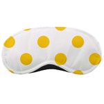 Polka Dots - Banana Yellow on White Sleeping Mask