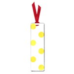 Polka Dots - Banana Yellow on White Small Book Mark