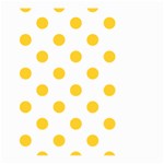 Polka Dots - Banana Yellow on White Large Garden Flag (Two Sides)