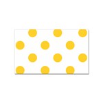 Polka Dots - Banana Yellow on White Sticker Rectangular (100 pack)