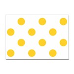 Polka Dots - Banana Yellow on White Sticker A4 (100 pack)