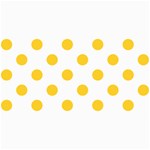 Polka Dots - Banana Yellow on White 4  x 8  Photo Cards