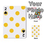 Polka Dots - Banana Yellow on White Playing Cards 54 Designs
