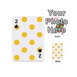 Polka Dots - Banana Yellow on White Playing Cards 54 (Mini)