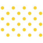 Polka Dots - Banana Yellow on White Birthday Cake 3D Greeting Card (7x5)