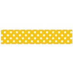 Polka Dots - White on Deep Lemon Yellow Flano Scarf (Small)
