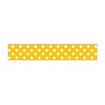 Polka Dots - White on Deep Lemon Yellow Flano Scarf (Mini)