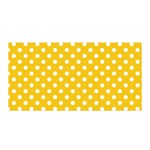 Polka Dots - White on Deep Lemon Yellow Satin Wrap