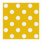 Polka Dots - White on Deep Lemon Yellow Medium Glasses Cloth (2 Sides)
