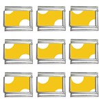Polka Dots - White on Deep Lemon Yellow 9mm Italian Charm (9 pack)