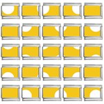 Polka Dots - White on Deep Lemon Yellow 9mm Italian Charm (25 pack)