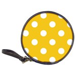 Polka Dots - White on Deep Lemon Yellow Classic 20-CD Wallet