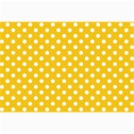 Polka Dots - White on Deep Lemon Yellow Collage 12  x 18 