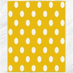 Polka Dots - White on Deep Lemon Yellow Canvas 11  x 14 