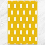 Polka Dots - White on Deep Lemon Yellow Canvas 12  x 18 