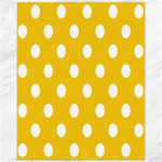 Polka Dots - White on Deep Lemon Yellow Canvas 16  x 20 