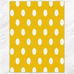 Polka Dots - White on Deep Lemon Yellow Canvas 18  x 24 