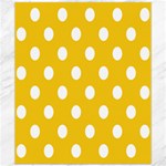 Polka Dots - White on Deep Lemon Yellow Canvas 20  x 24 