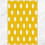 Polka Dots - White on Deep Lemon Yellow Canvas 20  x 30 