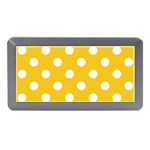 Polka Dots - White on Deep Lemon Yellow Memory Card Reader (Mini)