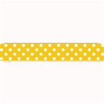Polka Dots - White on Deep Lemon Yellow Small Bar Mat