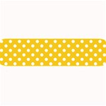 Polka Dots - White on Deep Lemon Yellow Medium Bar Mat