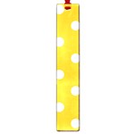 Polka Dots - White on Deep Lemon Yellow Large Book Mark